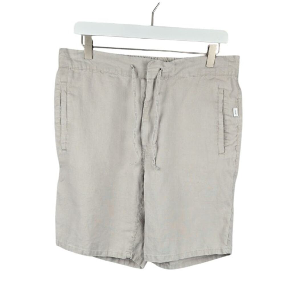 Onia Men's 100% Linen Shorts Khaki Size Medium